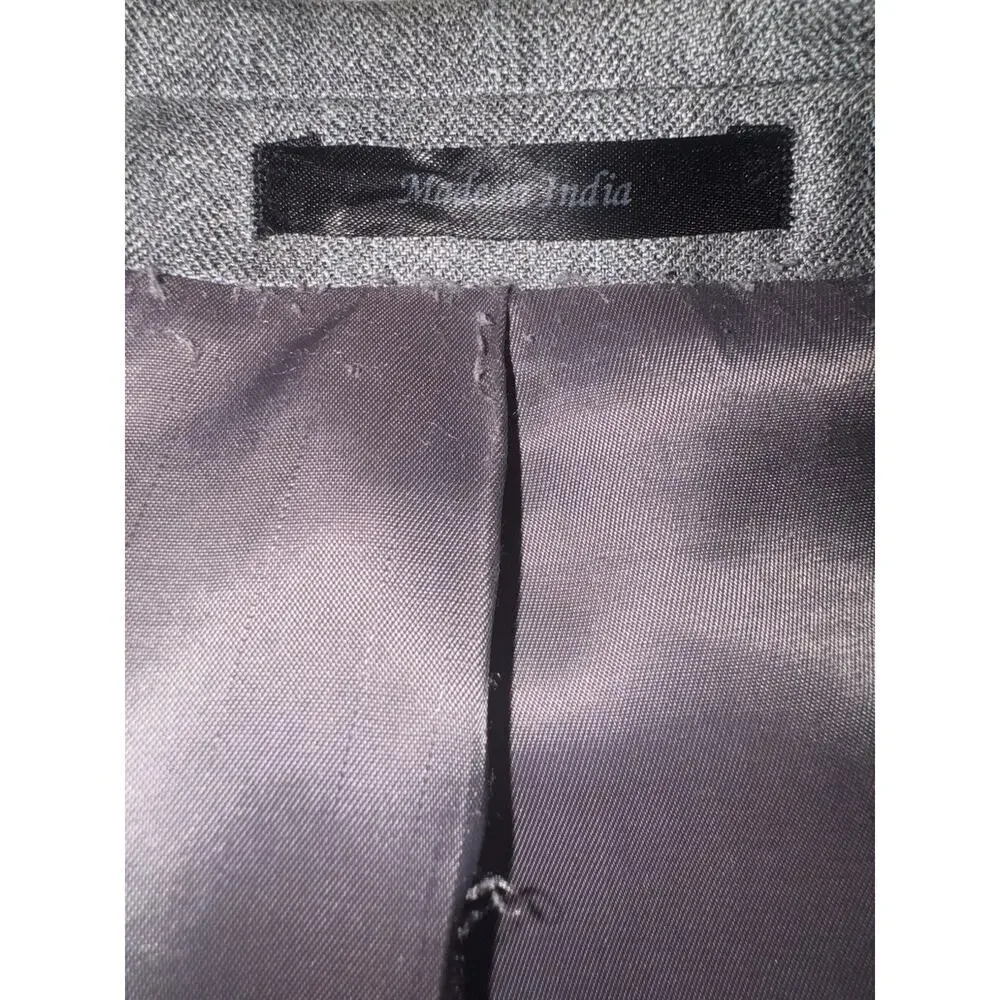 Lauren Ralph Lauren Mens 44R Gray Silk Wool Sport Coat Blazer 2 Button